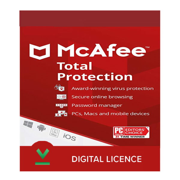 McAfee Total Protection 1 Year- Original License key