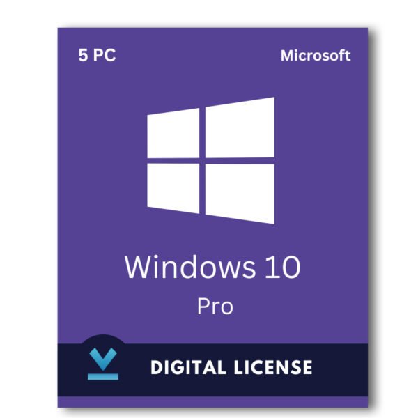 Microsoft Windows 10 Pro Digital License Key For 5 PC